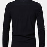 Long Sleeved Linen Stand Collar Shirt