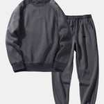 Basic Crew Neck Sweatshirt & Jogger Pants Set