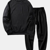 Basic Crew Neck Sweatshirt & Jogger Pants Set