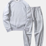 Basic Crew Neck Sweatshirt & Jogger Pants Set