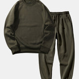 Basic Crew Neck Sweatshirt & Jogger Pants Set