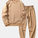 Basic Crew Neck Sweatshirt & Jogger Pants Set