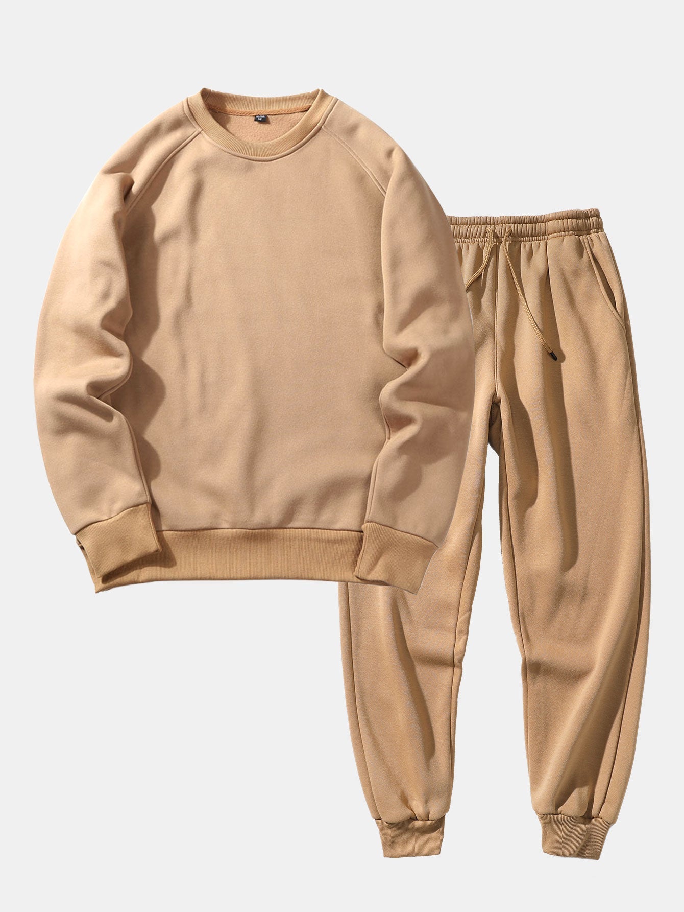 Basic Crew Neck Sweatshirt & Jogger Pants Set
