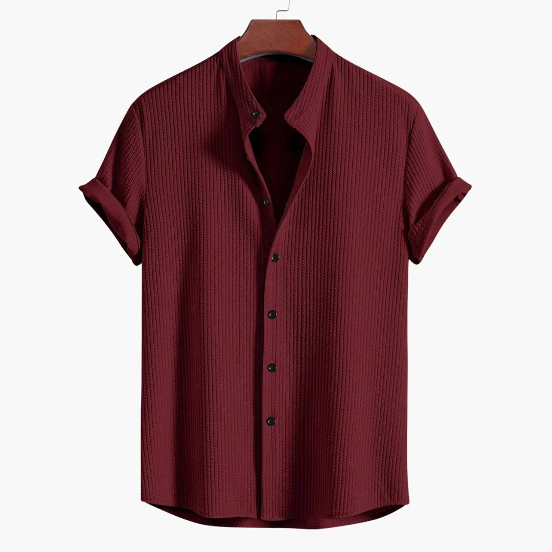 Simon | Elegant Stand Collar Shirt
