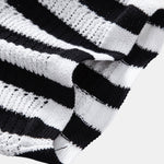 Drop Shoulder Stripe Crochet Shirt & Straight Leg Linen Pants Set