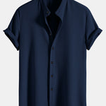 Muscle Fit Ribbed Stand Collar Shirt & Straight Leg Ribbed Pants Set