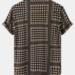 Polka Dot Floral Print Button Up Shirt