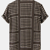 Polka Dot Floral Print Button Up Shirt