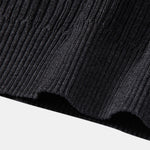 Striped Gradient Knitted Polo Shirt & Slim Fit Tapered Trousers Set