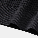 Striped Gradient Knitted Polo Shirt & Slim Fit Tapered Trousers Set