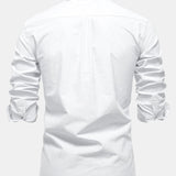 Cowboy Embroidery Cotton Oxford Button Up Shirt