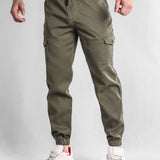 Long Line Textured Hooded Sweater & Chino Cargo Jogger Pants Set