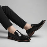 Montovani Leather Penny Loafers