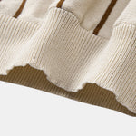 Striped Knitted Polo Shirt & Slim Fit Tapered Trousers Set