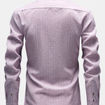 Long Sleeve Stripe Linen Button Up Shirt