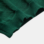 Stripe Jacquard Knit Polo Shirt & Straight Leg Ribbed Pants Set