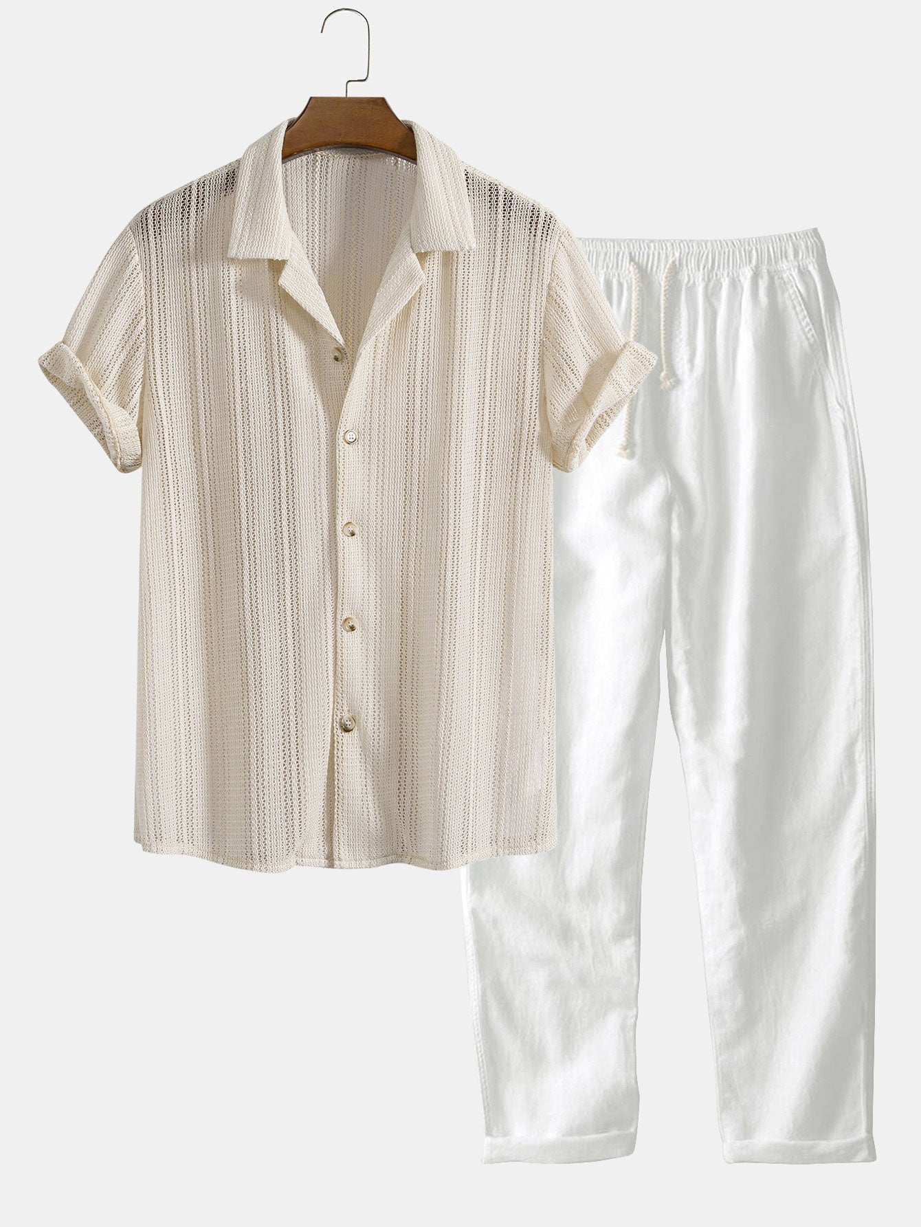 Beige & White / S