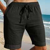 LINEN BEACH SHORTS FOR MEN