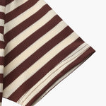 Horizontal Stripe Polo with Contrast Collar
