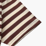 Horizontal Stripe Polo with Contrast Collar