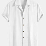 Textured Cotton Revere Shirt & 5" Shorts Set