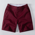 Stripe Button Up Knit Shirt & Elastic Waist Chino Shorts Set