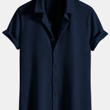 Muscle Fit Ribbed Button Up Shirt