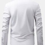3 Pieces Non-Iron Hidden Placket Stand Collar Dress Shirt