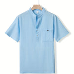 HENLEY COTTON SHIRT FOR MEN