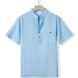 HENLEY COTTON SHIRT FOR MEN