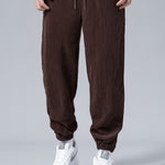 Quarter Zip Ethnic Geometric Patchwork Teddy Sweatshirt & Corduroy Jogger Set