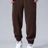 Quarter Zip Ethnic Geometric Patchwork Teddy Sweatshirt & Corduroy Jogger Set
