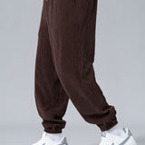 Quarter Zip Ethnic Geometric Patchwork Teddy Sweatshirt & Corduroy Jogger Set