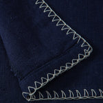 Contrast Stitching Linen Rayon Blend Cuban Shirt & Crinkle Textured Pants Set