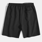 Striped Jacquard Shirt & Drawstring Shorts Set
