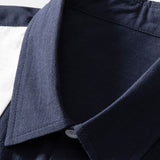 Linen Contrast Button Up Shirt