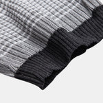 Striped Gradient Knitted Polo Shirt & Slim Fit Tapered Trousers Set