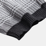 Striped Gradient Knitted Polo Shirt & Slim Fit Tapered Trousers Set