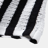 Drop Shoulder Stripe Crochet Shirt