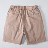 Contrast Trim Textured Zipper Knit Polo & Chino Shorts Set