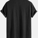 Texture Jacquard Cuban Shirt & Straight Leg Linen Pants Set