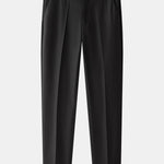 Contrast Textured Knit Polo & Slim Fit Tapered Trousers Set