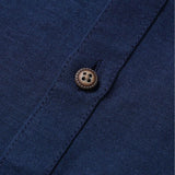 Long Sleeve Contrast Stand Collar Oxford Shirt