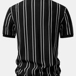Striped Knitted Polo Shirt & Slim Fit Tapered Trousers Set