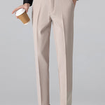 Long Sleeve Stripe Knit Polo Shirt & Slim Fit Tapered Trousers Set