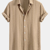 Geometry Jacquard Button Up Shirt