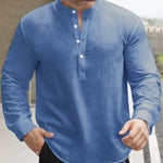BOAT NECK COTTON SHIRT FOR MEN