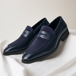 SUEDE PANEL LOAFERS FOR MEN
