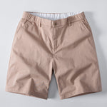 Contrast Trim Textured Zipper Knit Polo & Chino Shorts Set