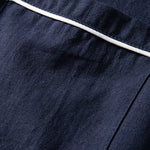 Linen Contrast Shirt & Straight Leg Linen Pants Set